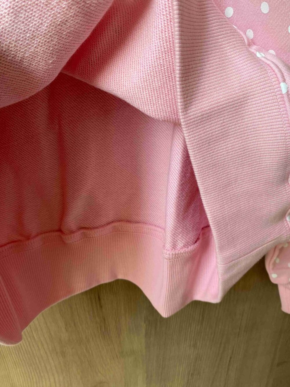 PARKE Pink Polka Dot Mock Neck Sweatshirt - Picture 5 of 7